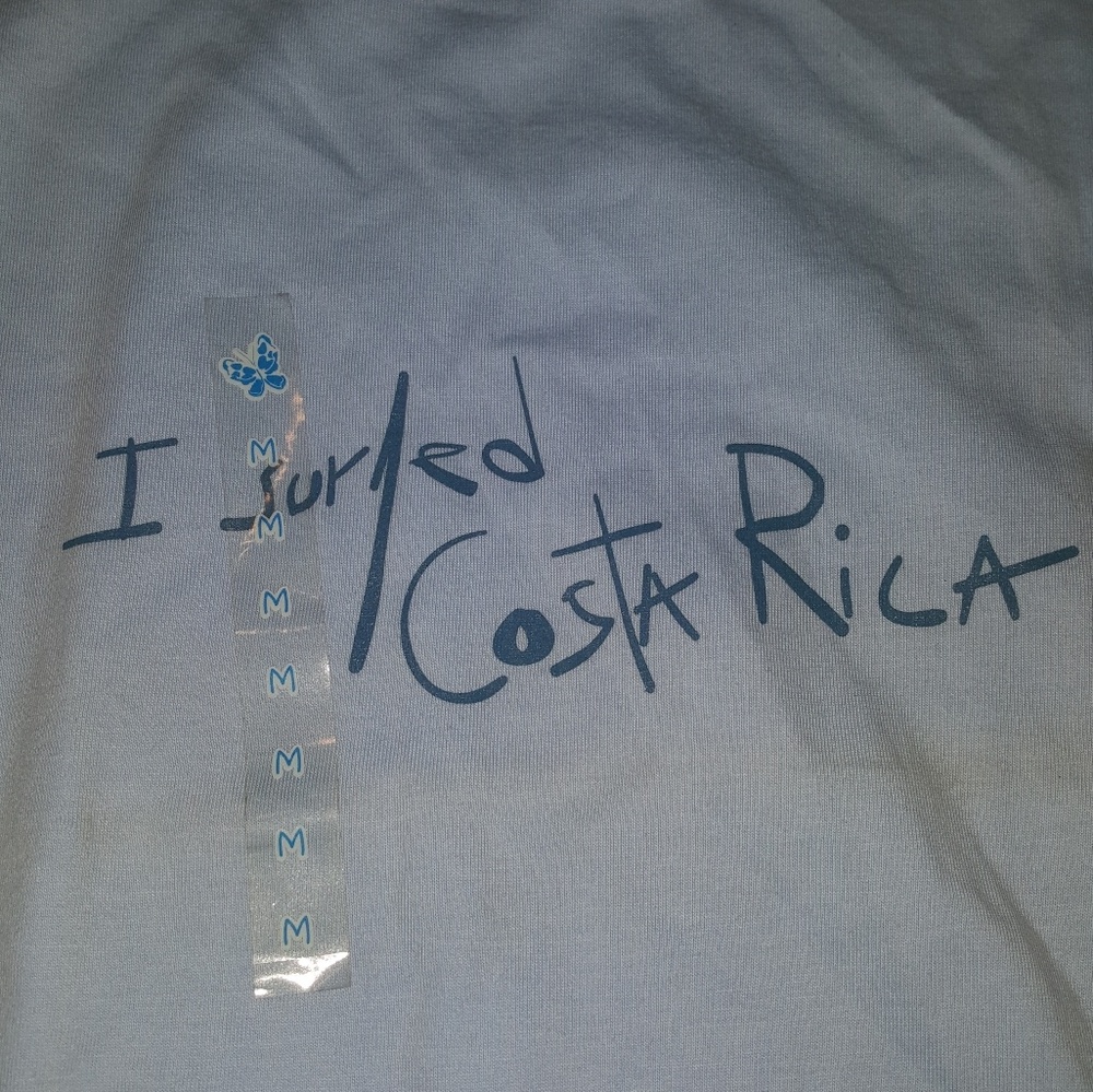 "I surfed Costa Rica" Tee shirt. Med. Nwt